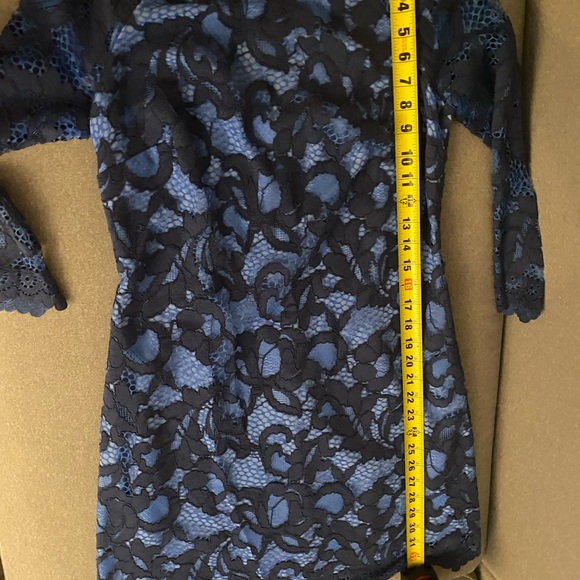 Lilly Pulitzer Aaliyah Size 6 Blue Lace Shift Dress Long Sleeve Sorority Rush - Picture 7 of 12
